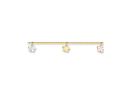 Three Tone Plated | Charm Anklets